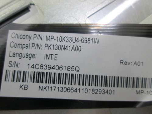 Acer Aspire E1-532 15.6`  Laptop Palmrest, Keyboard With TouchPad AP0VR000781